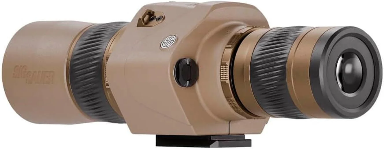 دوربین دیده‌بانی SIG SAUER OSCAR6 HDX PRO 16-32x60mm، تثبیت کننده تصویر، فوکوس سریع، چشمی مستقیم، ضد آب، سازگار با سه پایه، مناسب شکار، به همراه کیف حمل، بند دستی، پوشش لنز، چشمی و آفتابگیر (SOO62001)