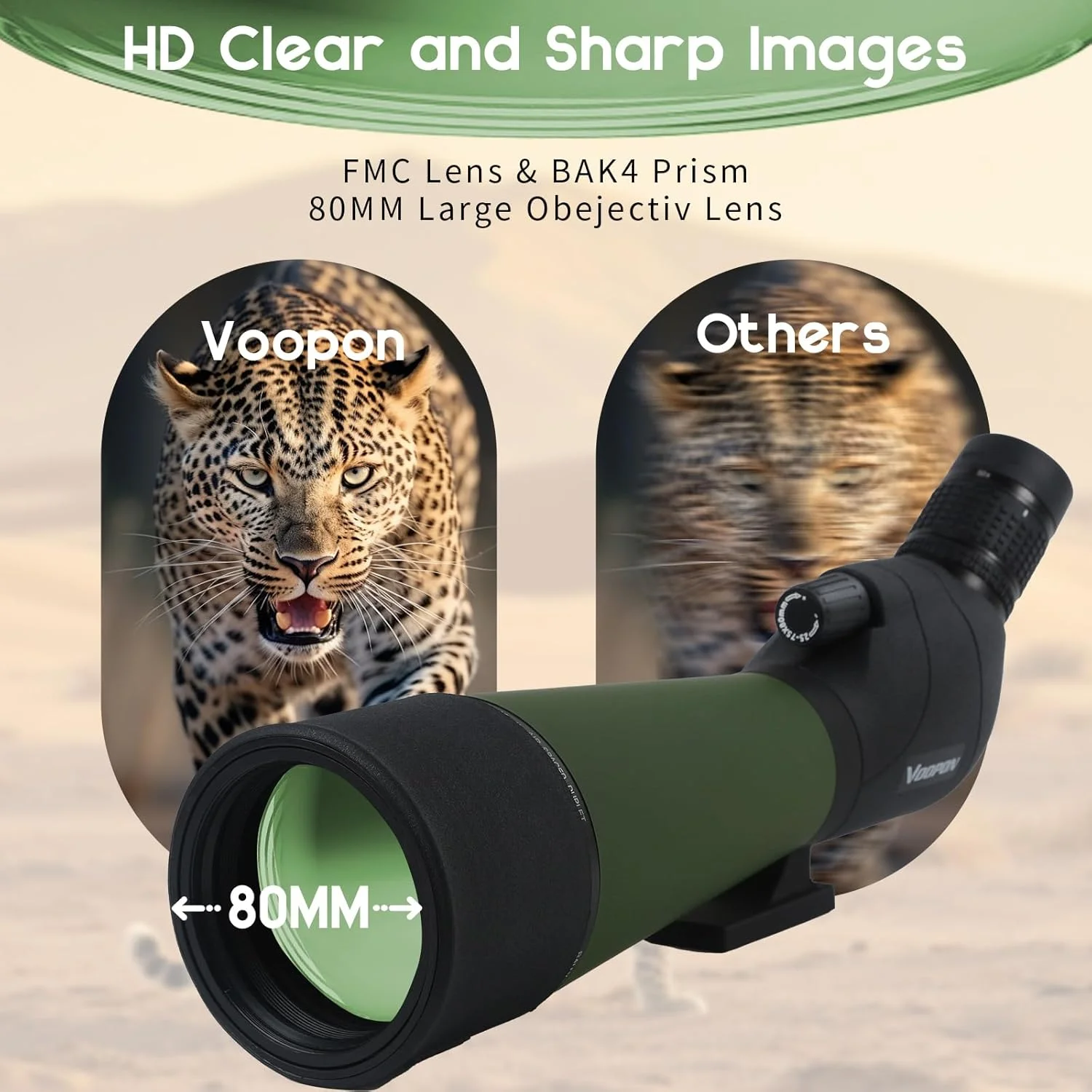 تلسکوپ دیدبانی 25-75x80 HD با سه پایه ارتقا یافته 63 اینچی، آداپتور تلفن و کیف حمل، تلسکوپ منشوری BAK4 برای تیراندازی به هدف، شکار، تماشای پرندگان، تماشای حیات وحش، تلسکوپ قابل حمل