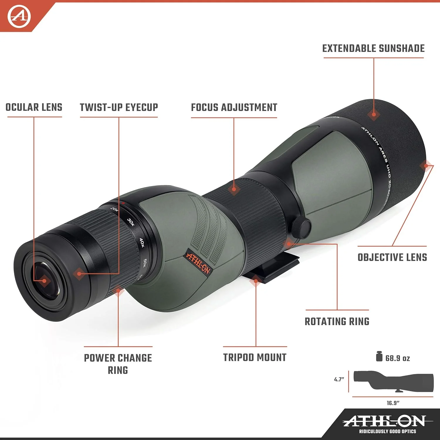 تلسکوپ دیدبانی آرس G2 20-60x85 UHD از آتلون اپتیکس تلسکوپ دیدبانی آرس G2 20-60x85 UHD از آتلون اپتیکس