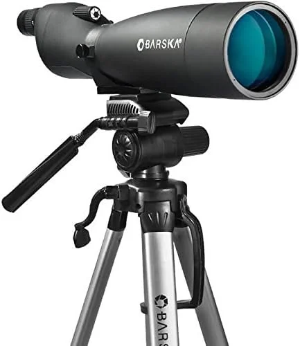 تلسکوپ دیدبانی ضد آب و ضد مه بارسکا 30-90x90 میلی‌متری با منشور Porro به همراه سه‌پایه و کیف