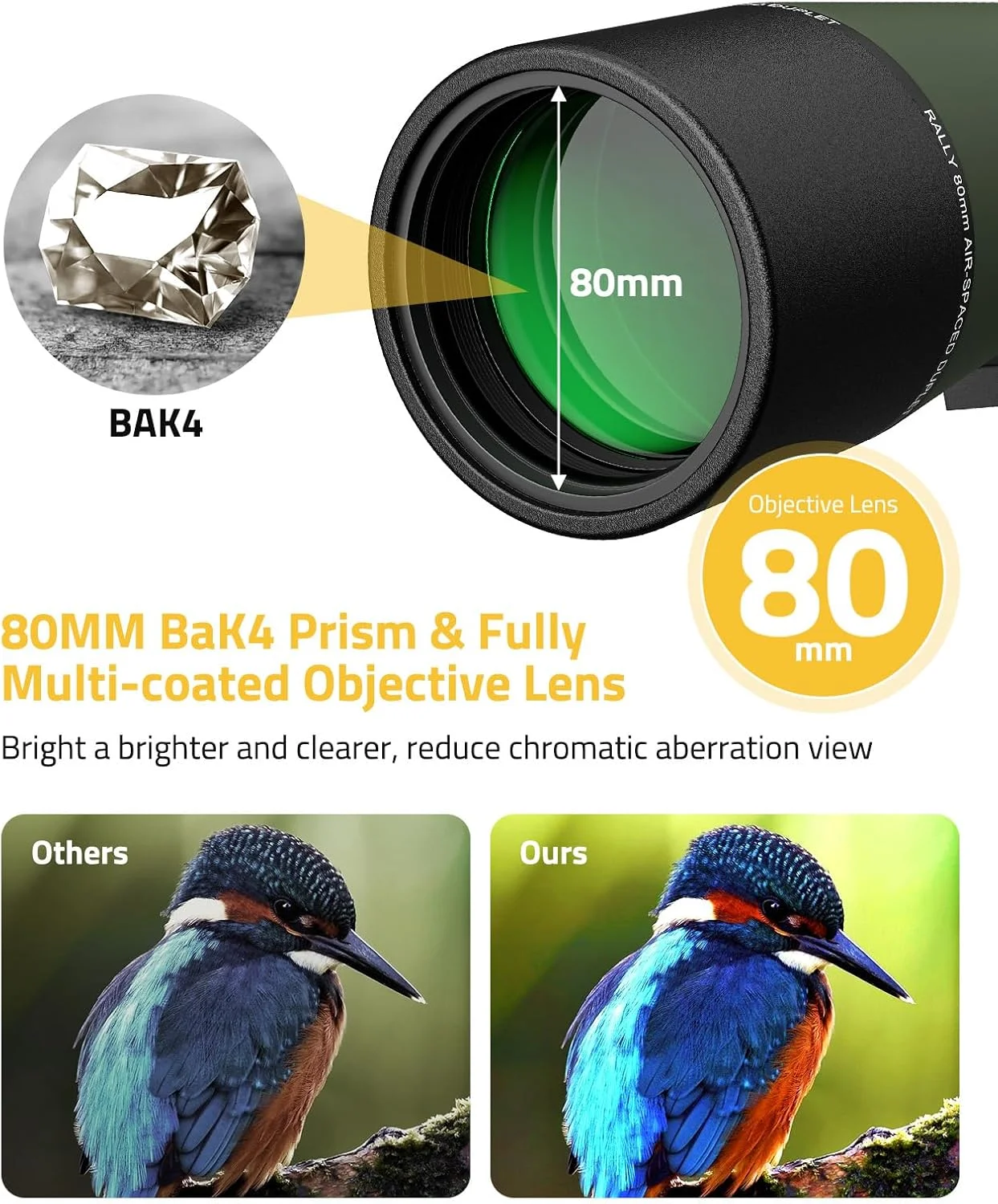 تلسکوپ دیدبانی CVLIFE با سه پایه، تلسکوپ 20-60x80 با آداپتور تلفن، BAK4 با کیفیت بالا، میدان دید گسترده، ضد آب برای تماشای پرندگان و حیات وحش تلسکوپ دیدبانی CVLIFE با سه پایه، تلسکوپ 20-60x80 با آداپتور تلفن، BAK4 با کیفیت بالا، میدان دید گسترده، ضد آب برای تماشای پرندگان و حیات وحش