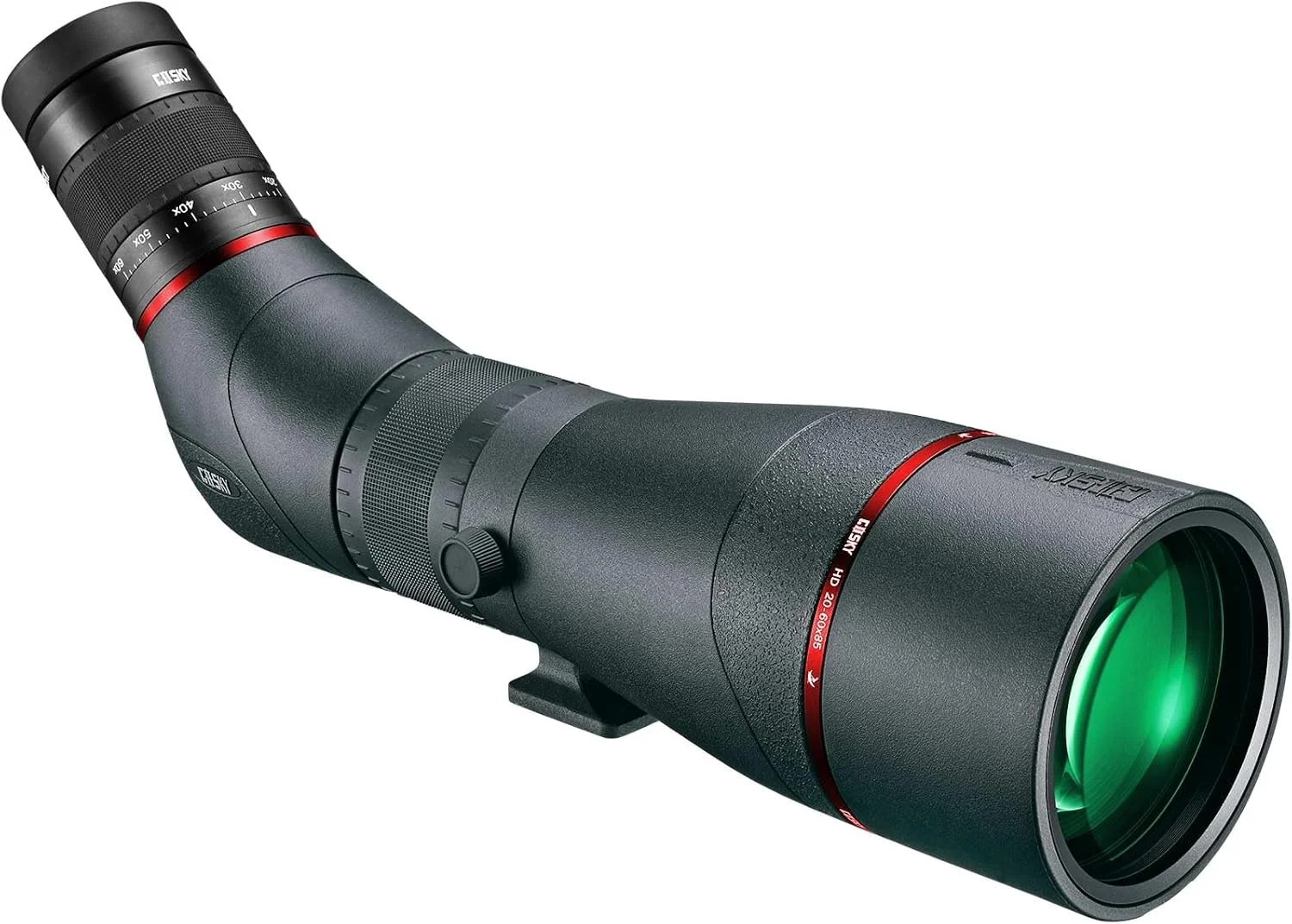 دوربین دیده‌بانی گاسکی EagleView ارتقا یافته 20-60x85 میلی‌متری ED - دوربین دیده‌بانی با وضوح فوق‌العاده بالا و اپتیک پراکندگی بسیار کم به همراه آداپتور تلفن هوشمند