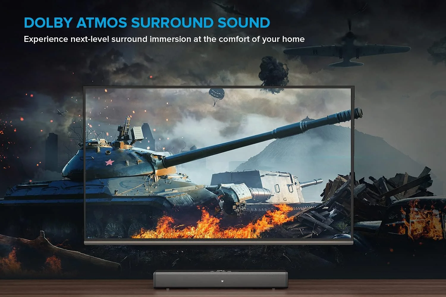 ساندبار 2.1 کاناله CREATIVE Stage 360 با ساب ووفر برای تلویزیون، کامپیوتر، دسکتاپ با صدای فراگیر Dolby Atmos، HDMI ARC/2.0، بلوتوث، ورودی اپتیکال، ریموت کنترل IR - تصویر 3