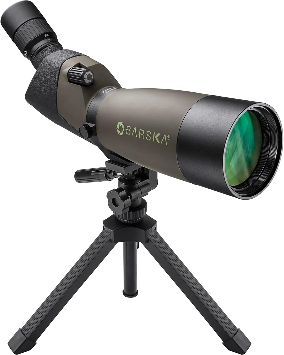 تلسکوپ دیدبانی زاویه دار ضدآب Barska Blackhawk 20-60x80 با سه پایه برای تماشای پرندگان، شکار، مسافرت و رویدادهای ورزشی