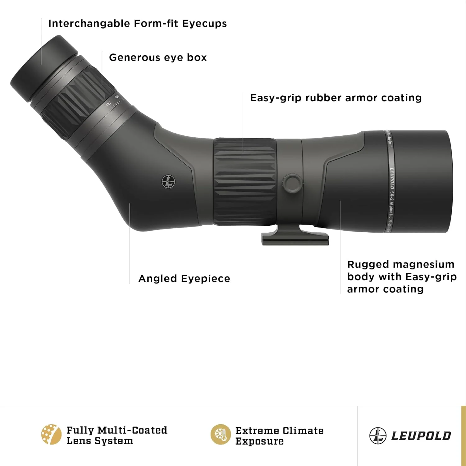 تلسکوپ دیدبانی زاویه دار Leupold SX-2 Alpine HD تلسکوپ دیدبانی زاویه دار Leupold SX-2 Alpine HD