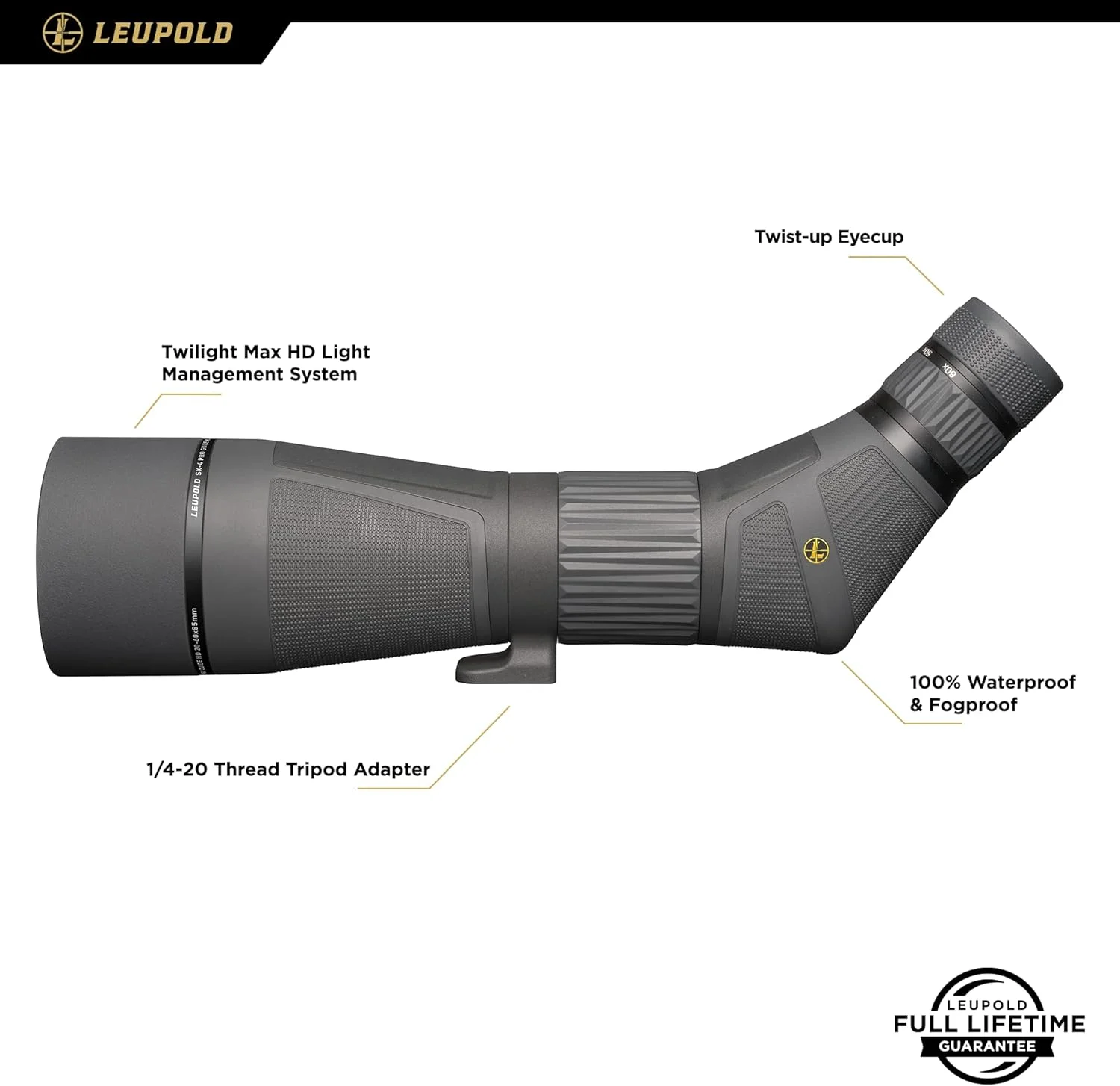 دوربین چشمی لئوپولد SX-4 Pro Guide HD 20-60x85 میلیمتری دوربین چشمی لئوپولد SX-4 Pro Guide HD 20-60x85 میلیمتری