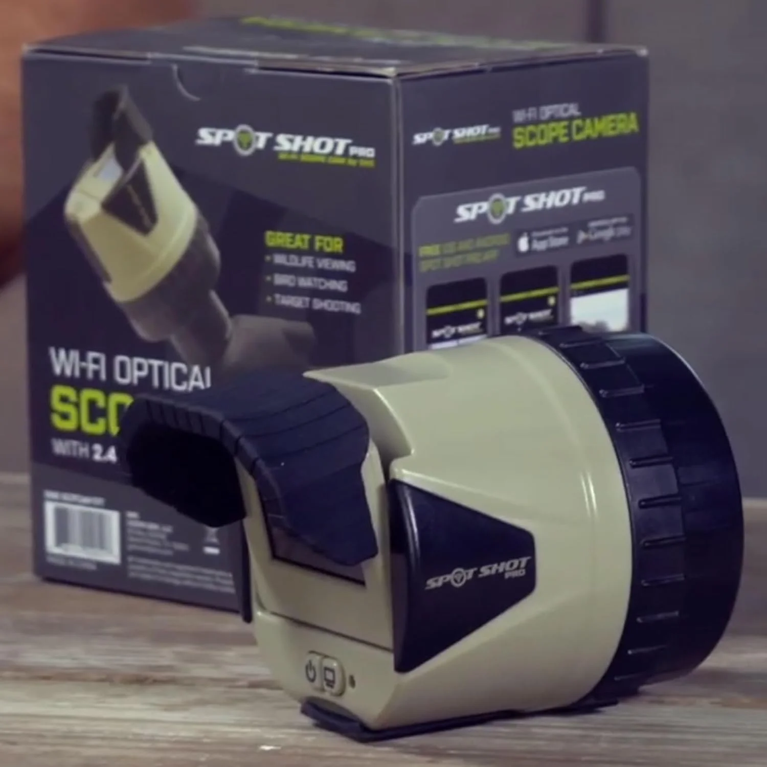 دوربین دیدهبانی بیسیم وایفای SME Spot Shot با قابلیت تنظیم جهانی، پخش زنده ویدئو HD و صفحه نمایش LCD به همراه کیف حمل دوربین دیدهبانی بیسیم وایفای SME Spot Shot با قابلیت تنظیم جهانی، پخش زنده ویدئو HD و صفحه نمایش LCD به همراه کیف حمل