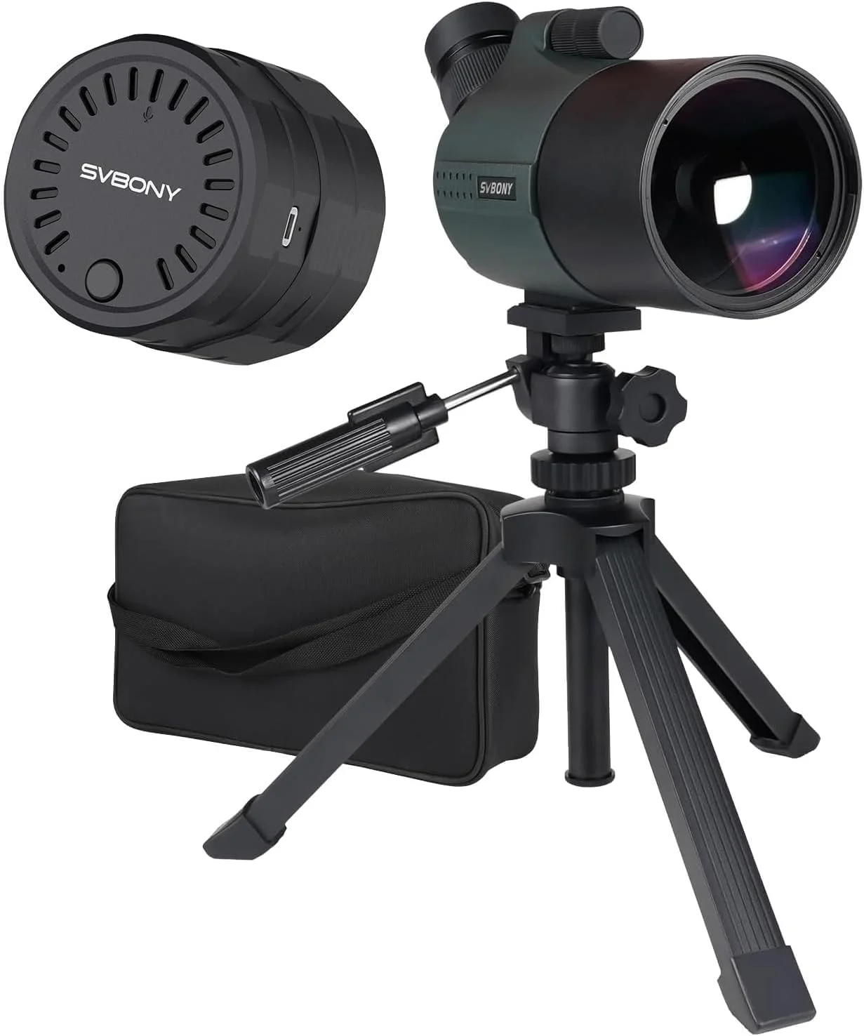 تلسکوپ دیدبانی 28-84X80 مدل SV41Pro به همراه چشمی الکترونیکی بی سیم SC002، کیفیت 1080P HD، زوم دیجیتال، مناسب برای هدف گیری، تماشای پرندگان، استفاده زمینی و نجومی