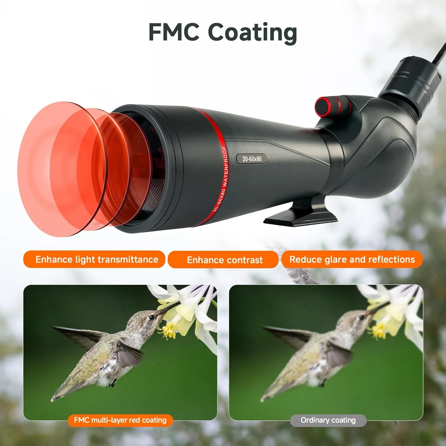 تلسکوپ دیدبانی SVBONY SV406 20-60x80 به همراه سه پایه، SC001 WiFi، آداپتور قابل تنظیم 3 محوره، سیستم اپتیک HD با منشور BAK4، ضد آب و ضد مه، تلسکوپ های دیدبانی برای تماشای پرندگان تلسکوپ دیدبانی SVBONY SV406 20-60x80 به همراه سه پایه، SC001 WiFi، آداپتور قابل تنظیم 3 محوره، سیستم اپتیک HD با منشور BAK4، ضد آب و ضد مه، تلسکوپ های دیدبانی برای تماشای پرندگان