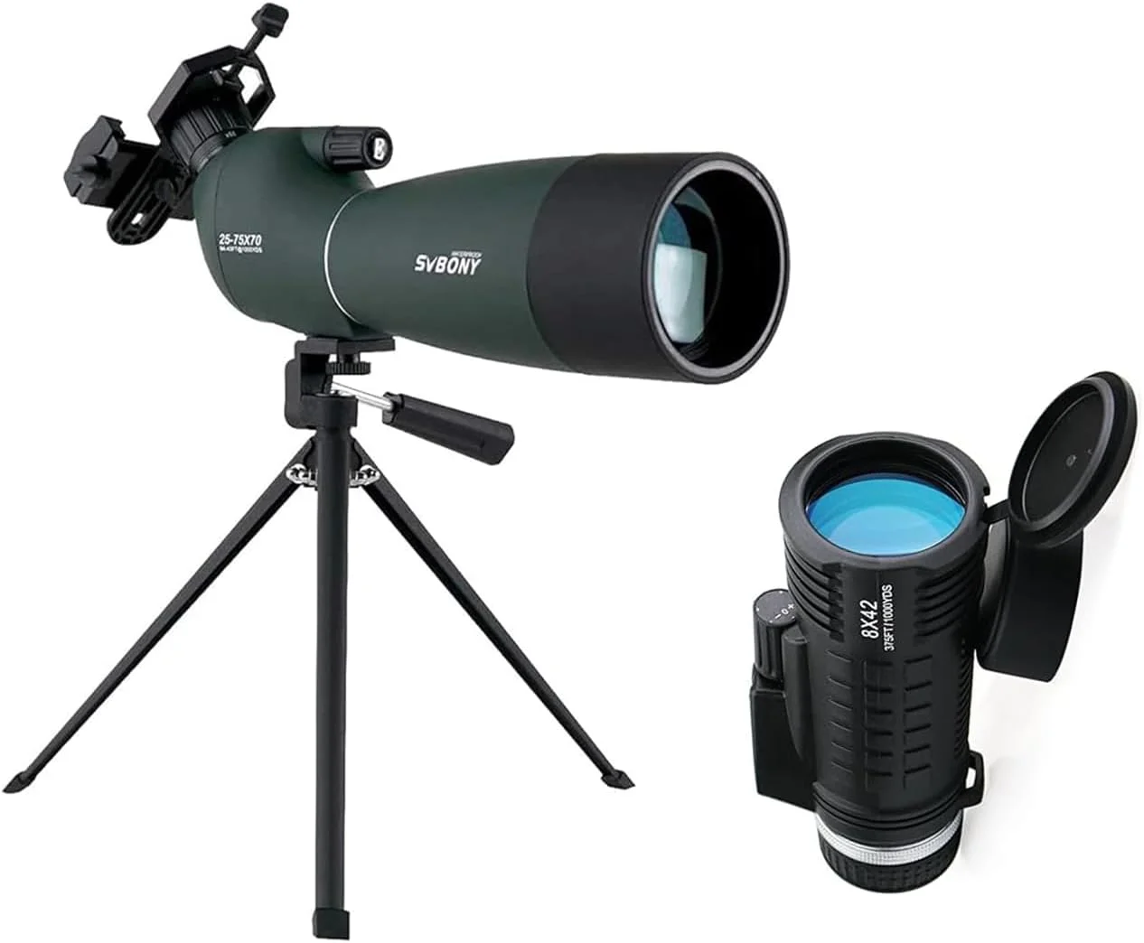 مجموعه تلسکوپ های دیدبانی SVBONY SV28 به همراه تک چشمی SV42 8x42