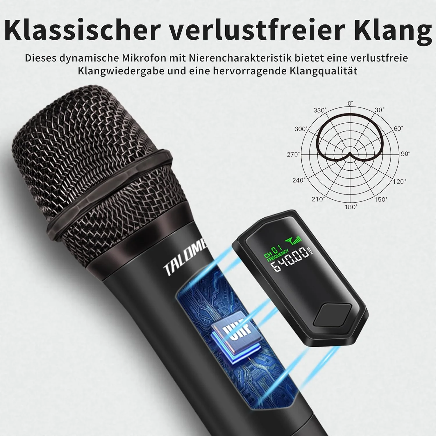 میکروفون بی سیم حرفه ای، سیستم میکروفون چهارتایی، 2.4 گیگاهرتز، میکروفون کارائوکه دینامیک، قابل شارژ، با گیرنده، برای آواز، مهمانی، K604، سفید، نقره ای، خاکستری، مشکی