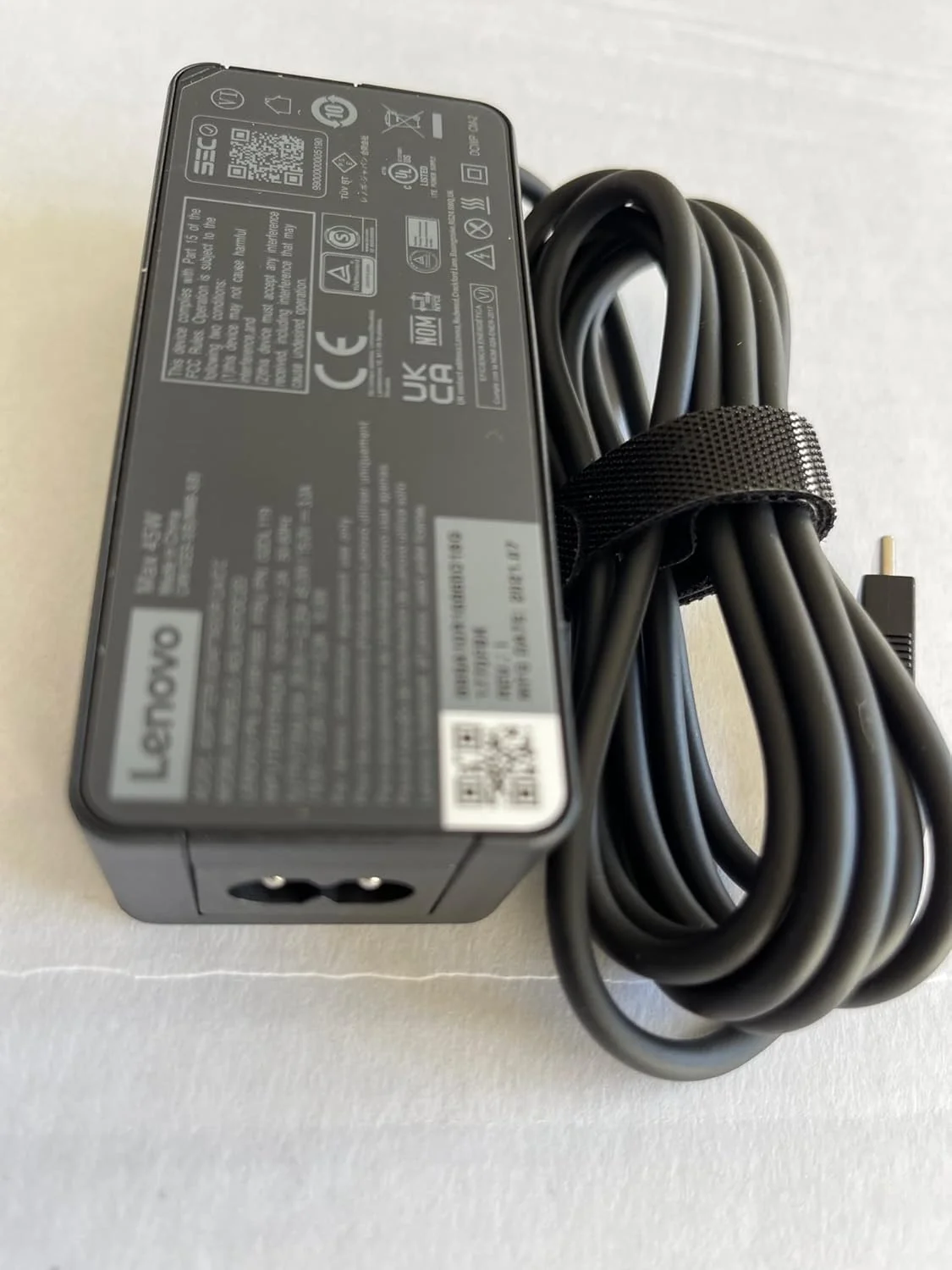 آداپتور AC 45 واتی USB Type C برای لنوو مدل ADLX45YDC2D, SA10R16865, 02DL119, 4X20M26252 به همراه کابل برق 2 پین