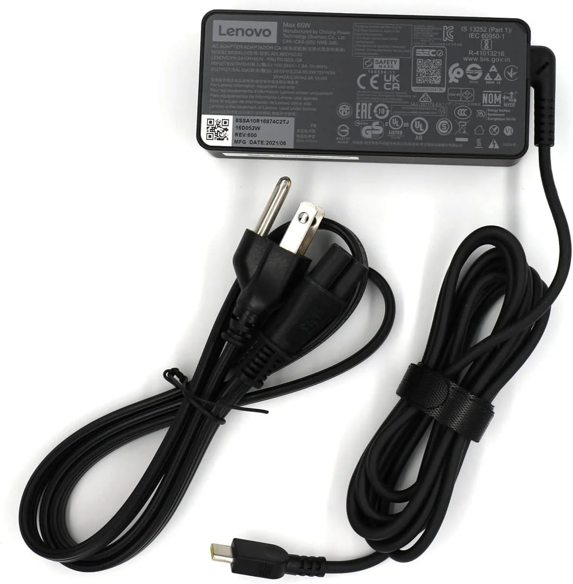 آداپتور AC لنوو 65 وات USB Type C برای سری ThinkPad X1 - X1 Yoga نسل 6، سری ThinkPad X13 - X13 G5، سری ThinkPad T16 - T16 G3، سری ThinkPad T - T590، سری ThinkPad P - P53s، ADLX65YDC3D.