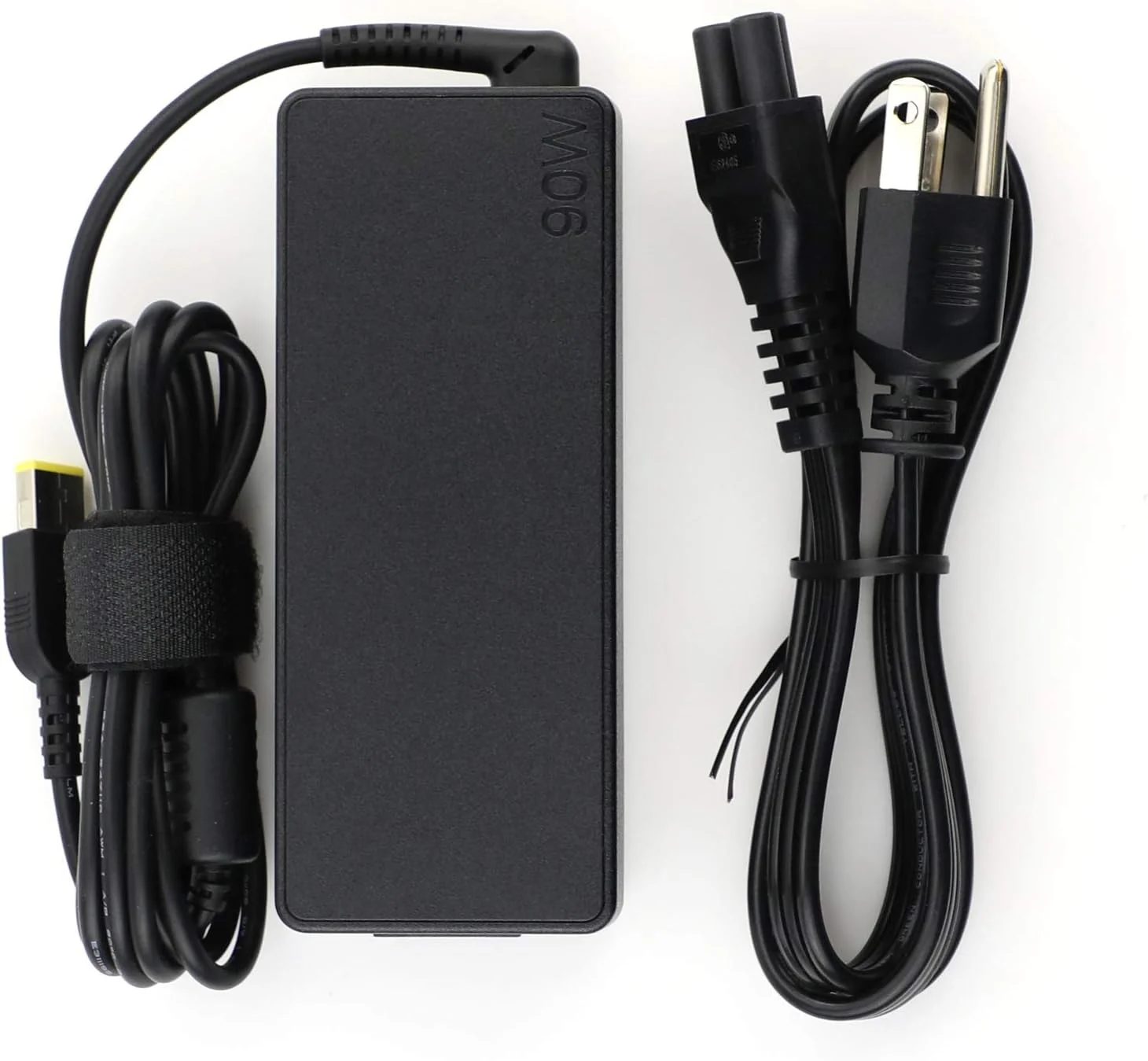 آداپتور برق 90 واتی باریک با نوک مربعی به همراه کابل برق سازگار/جایگزین برای لنوو ThinkPad Yoga
