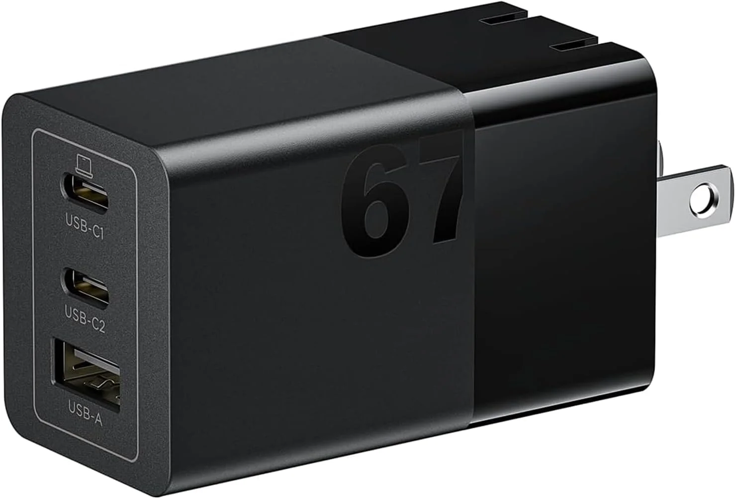 شارژر 67 واتی USB-C لنوو، شارژ سریع 3 پورت برای دستگاه های متعدد، شارژر GaN پیشرفته، شارژر دیواری سریع و جمع و جور، برای مک بوک پرو/ایر، دل XPS، سری آیفون 16، سامسونگ گلکسی و غیره
