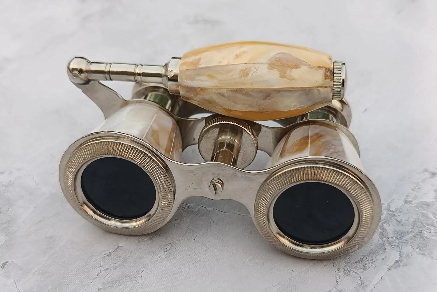 دوربین تئاتر با روکش نیکل - دوربین شکاری ظریف برای کودکان و بزرگسالان با دسته تاشو، دوربین تئاتر قابل حمل، دوربین شکاری کوچک قدیمی برای کنسرت ها، هدیه برای بانوان