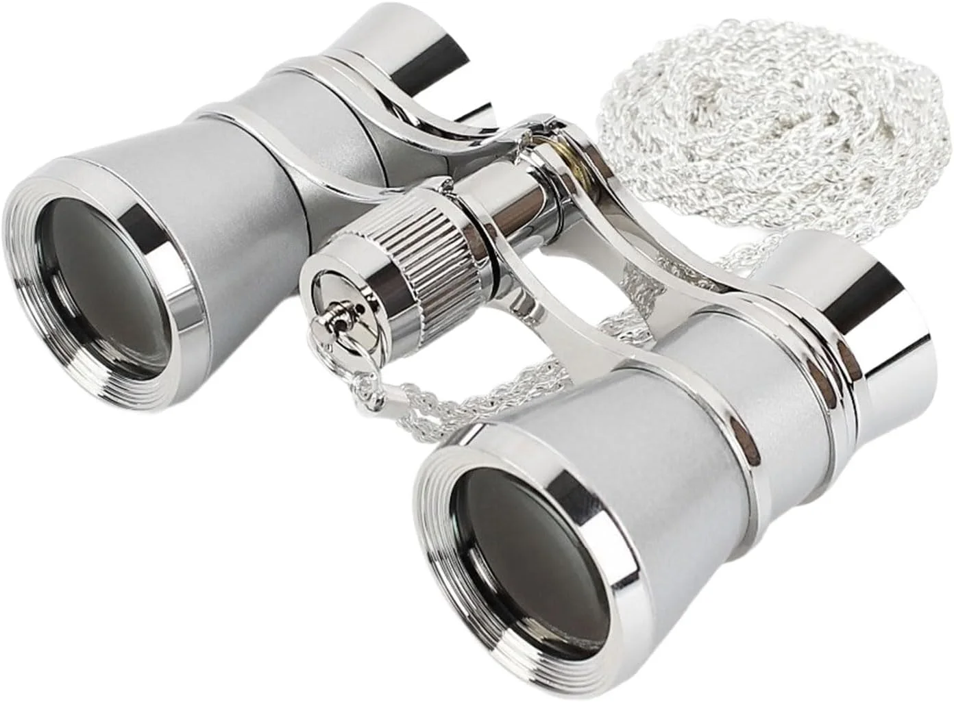 دوربین تئاتر کوچک قابل حمل فلزی با زنجیر برای بانوان و دختران، بادوام