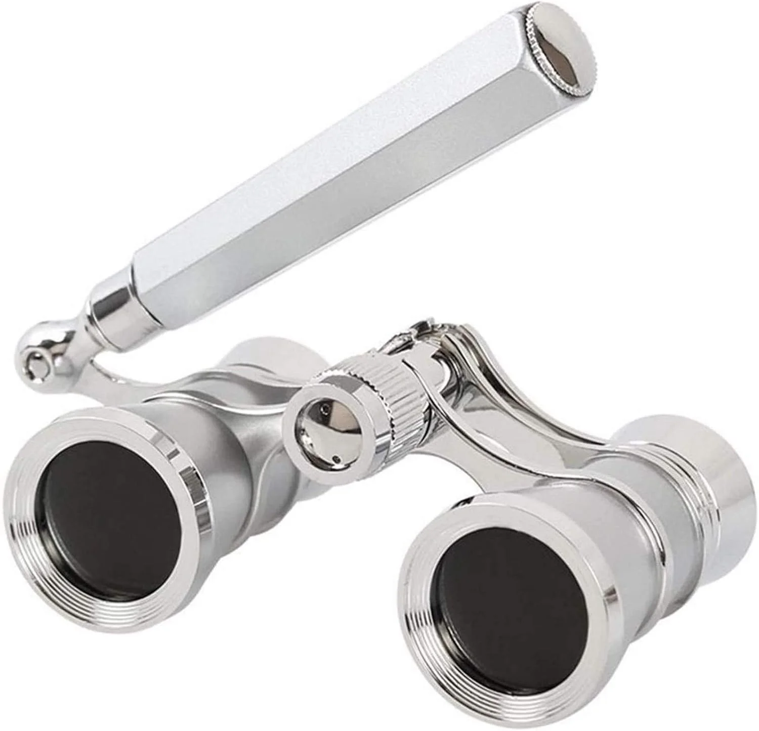 تک چشمی با قدرت بالا برای بزرگسالان، دوربین تئاتر 3X25 با بدنه فلزی به همراه زنجیر/دسته، لنز اپتیکال، تلسکوپ تئاتر با طراحی رترو، دوربین شفاف برای بانوان و دختران