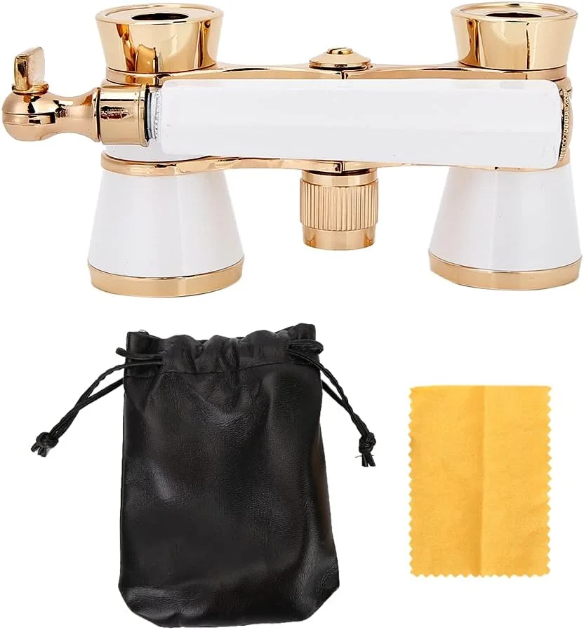 دوربین تئاتر، دوربین شکاری اپرا، تلسکوپ دوربین شکاری اپرا 3X25 قابل حمل برای زنان، دختران و کودکان (سفید) دوربین تئاتر، دوربین شکاری اپرا، تلسکوپ دوربین شکاری اپرا 3X25 قابل حمل برای زنان، دختران و کودکان (سفید)