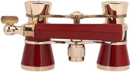 دوربین تئاتر، دوربین دوچشمی اپرا، تلسکوپ دوچشمی اپرا 3X25 قابل حمل برای زنان، دختران و کودکان (قرمز)