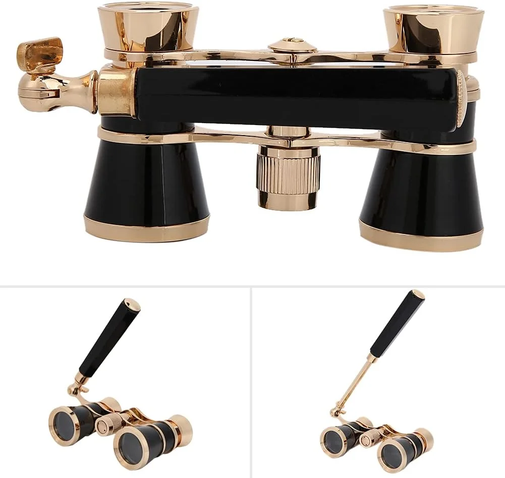 دوربین تئاتر، دوربین شکاری اپرا 3X25 تلسکوپ قابل حمل برای زنان، دختران و کودکان (مشکی)