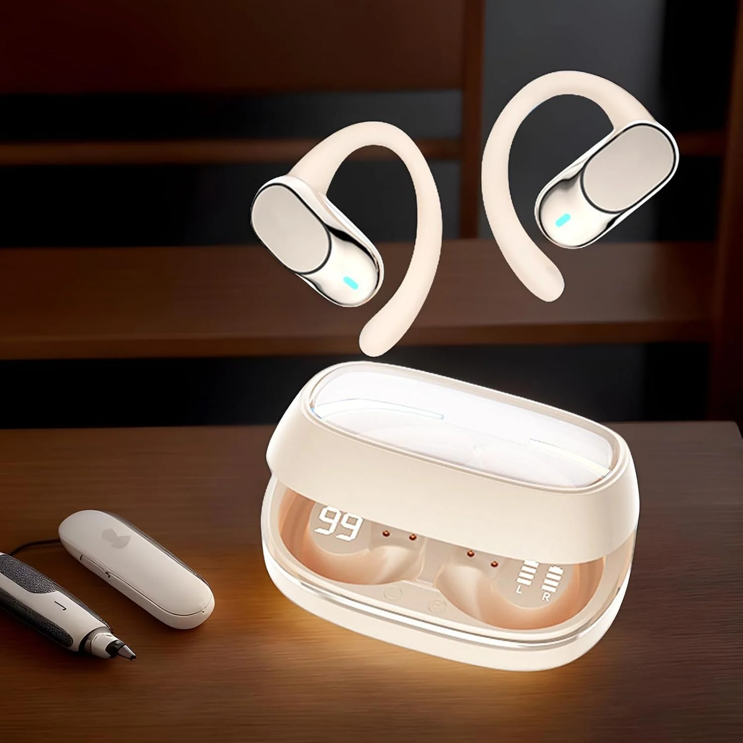 هدفون بی‌سیم، راحت، با طراحی باز | پخش‌کننده قابل حمل برای دویدن، ورزش، شنا، پخش موسیقی