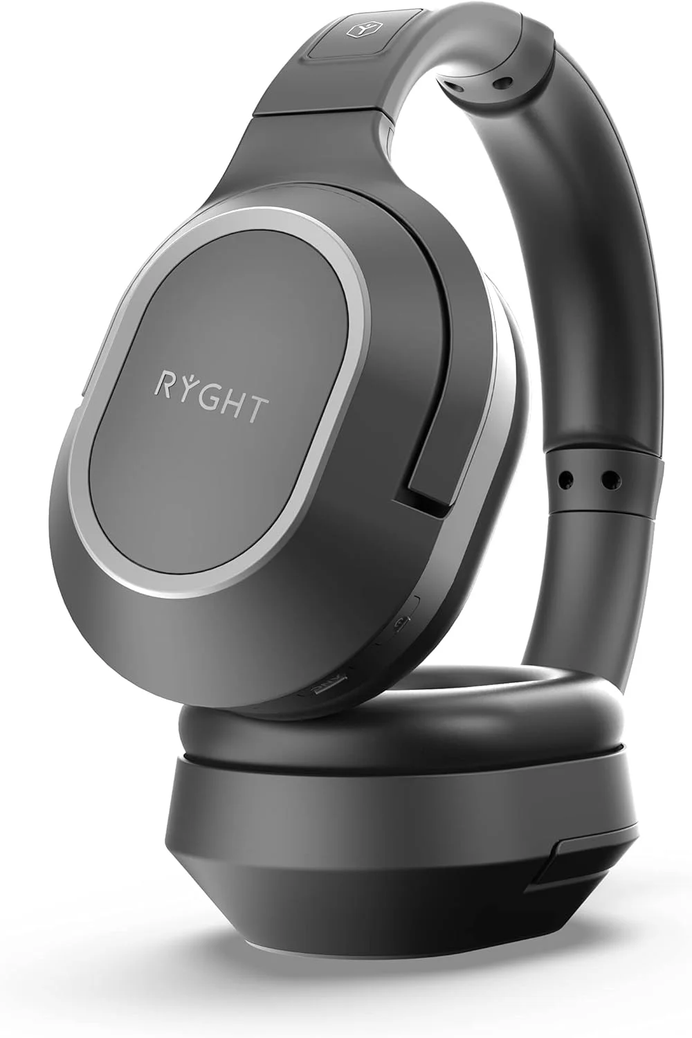 هدفون بی‌سیم RYGHT TIHO R480354 با قابلیت حذف نویز فعال، 16 ساعت عمر باتری، میکروفون داخلی، تاشو، قابل تنظیم و چرخان، مشکی