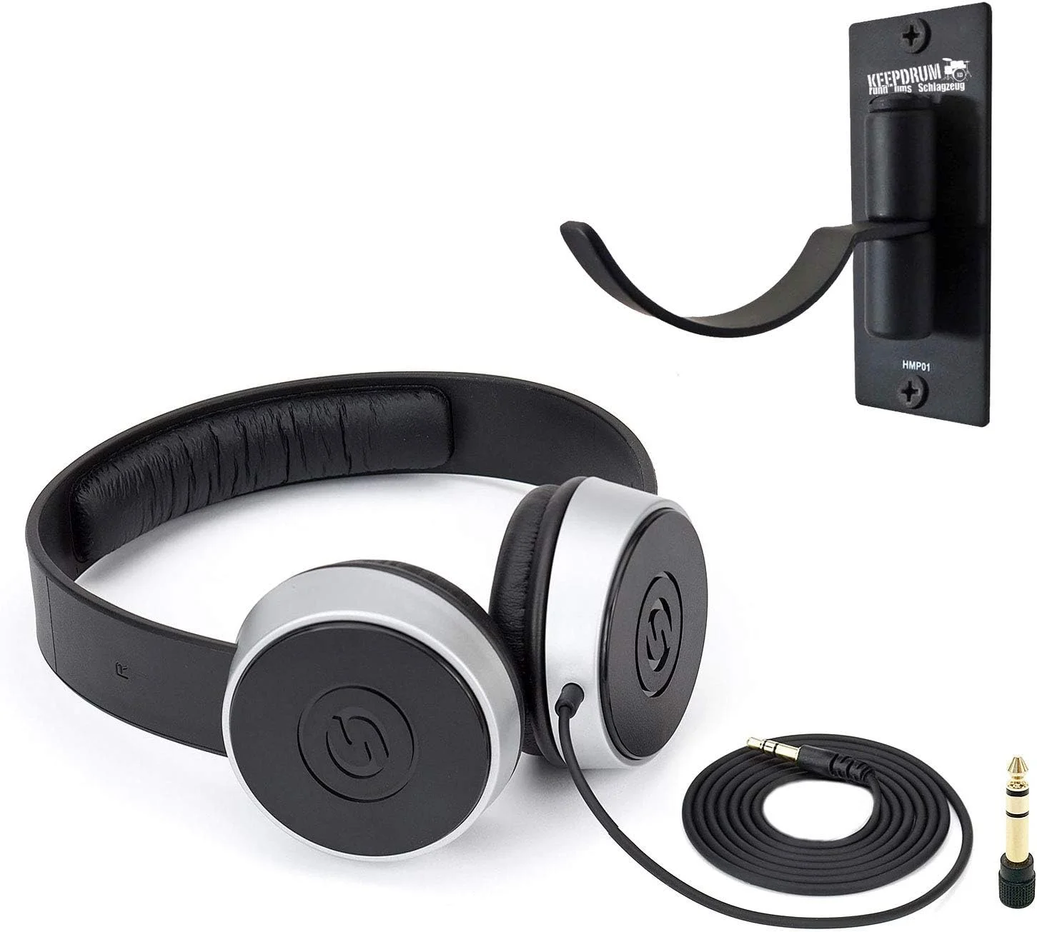 هدفون استودیویی سبک Samson SR450 با پشت بسته به همراه نگهدارنده دیواری keepdrum