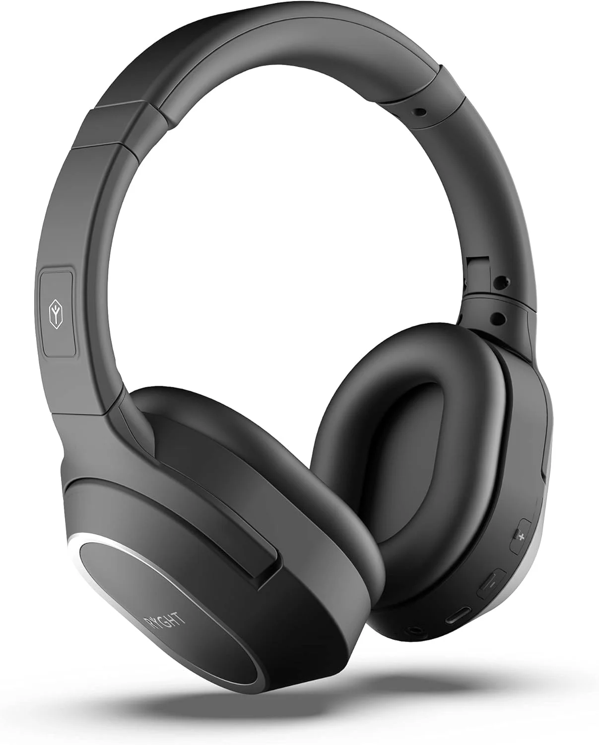 هدفون بی‌سیم RYGHT TIHO R480354 با قابلیت حذف نویز فعال، 16 ساعت عمر باتری، میکروفون داخلی، تاشو، قابل تنظیم و چرخان، مشکی