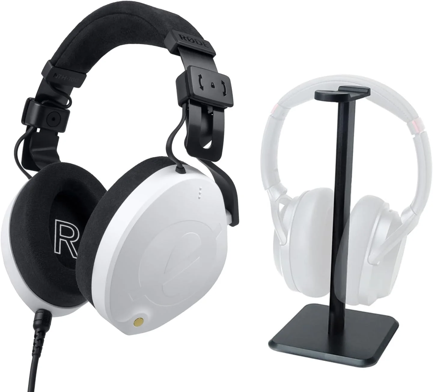هدفون استودیویی پشت بسته Rode NTH-100 سفید با پایه رومیزی keepdrum