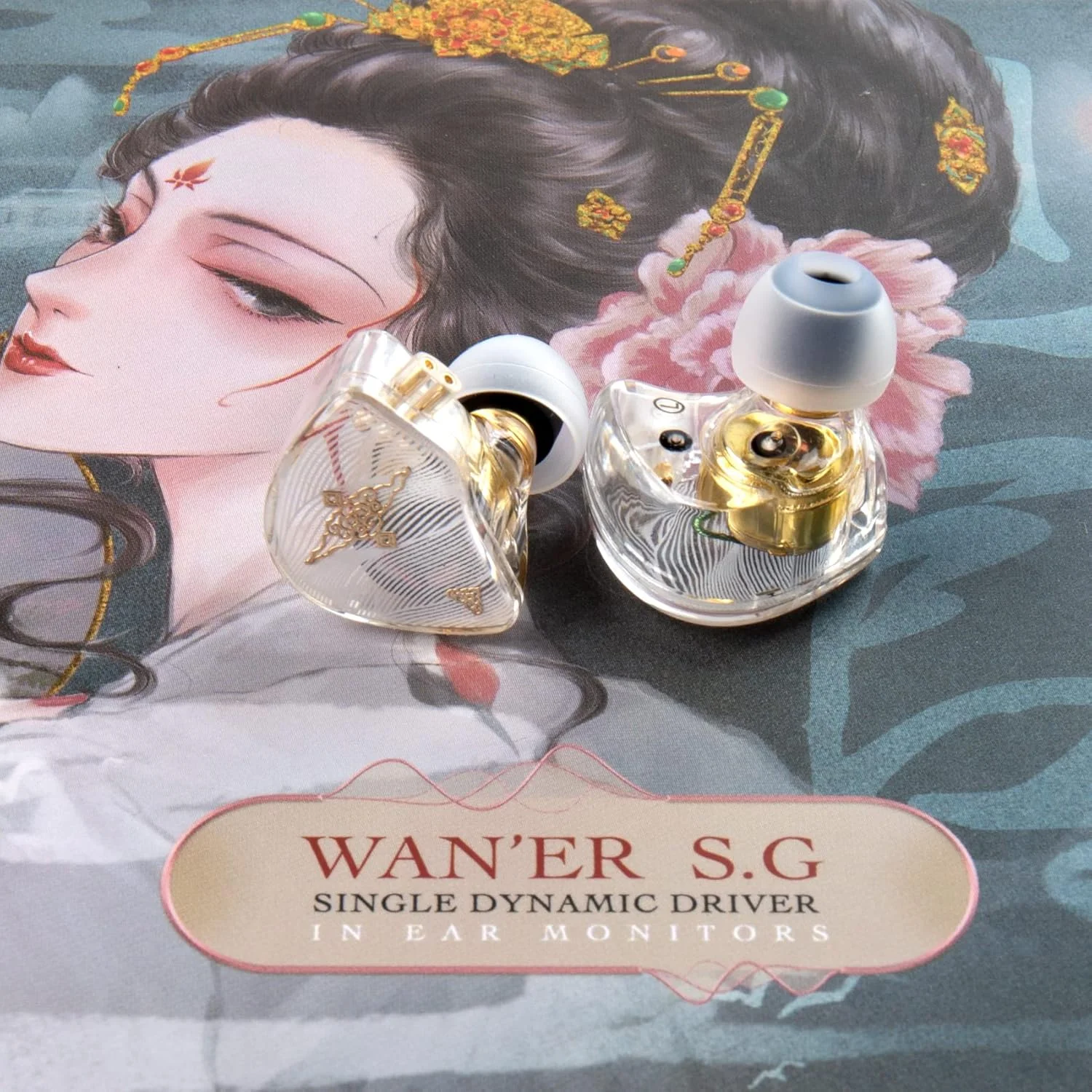 گوشی داخل گوشی Kinboofi WAN'ER S.G، کیفیت HiFi، هدفون سیمی بدون میکروفون، عایق صدای ورزشی، هدفون سیمی با کابل جداشدنی 2 پین برای نوازندگان حرفه ای صدا