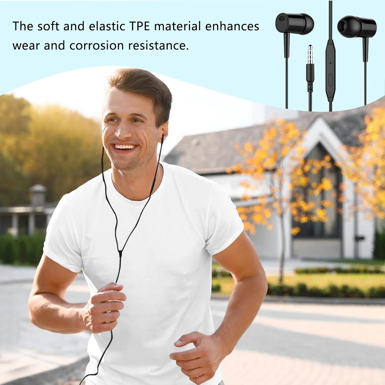 گوشی های سیمی داخل گوشی عایق صدا، هدفون های ارگونومیک با باس قدرتمند و قوی - هدست های عایق صدا با میکروفون، قدرتمند