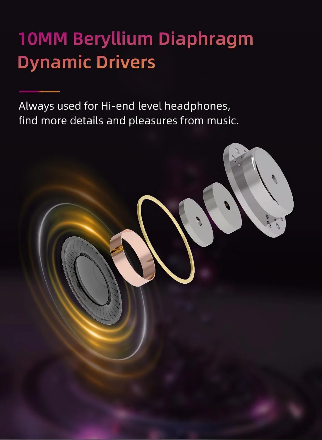 هدفون گیمینگ KBEAR KB01، درایورهای داینامیک 10 میلی‌متری با دیافراگم بریلیوم، هدفون‌های داخل گوشی IEM، کابل 6N 4 هسته‌ای OFC، هدفون سیمی، هدفون با 9 سری گوشی برای گیمینگ (قرمز، بدون