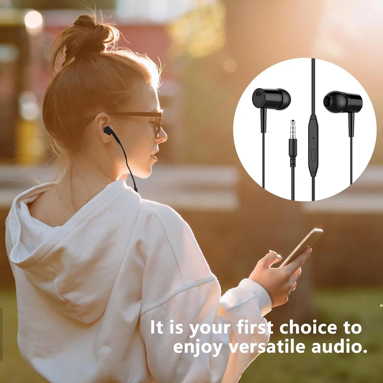 گوشی های سیمی داخل گوشی عایق صدا، هدفون های ارگونومیک با باس قدرتمند و قوی - هدست های عایق صدا با میکروفون، قدرتمند