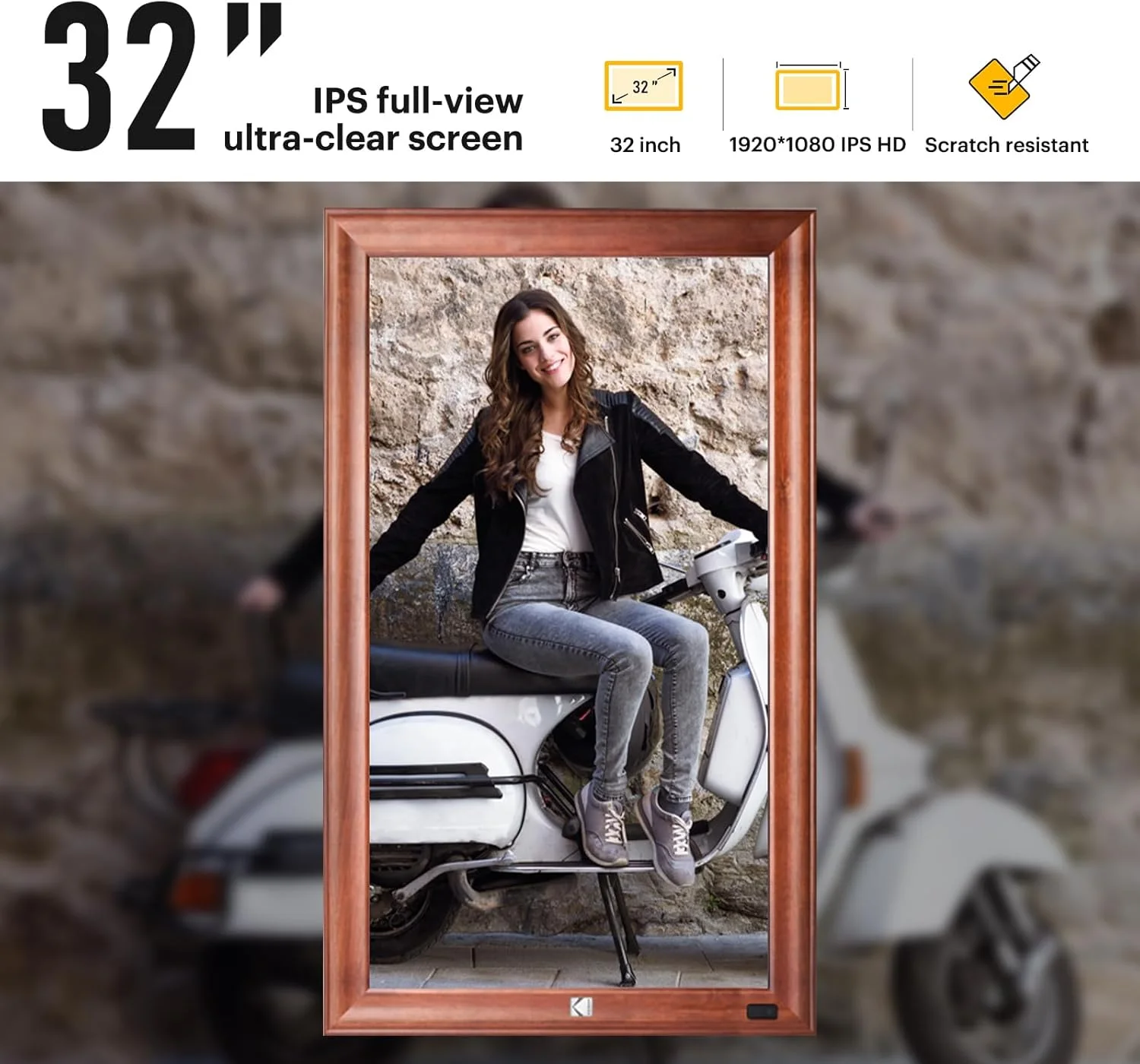 قاب عکس دیجیتال بزرگ KODAK (قهوه ای، 32 اینچ) قاب عکس دیجیتال بزرگ KODAK (قهوه ای، 32 اینچ)
