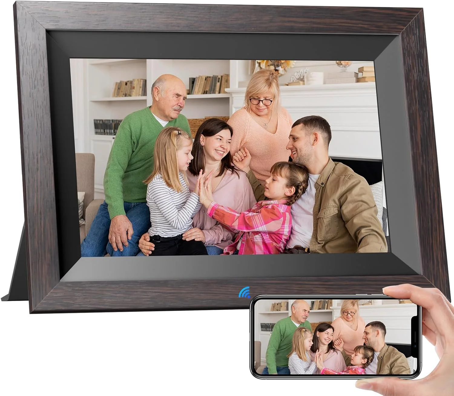 قاب عکس دیجیتال کداک، قاب عکس دیجیتال وای فای، 10.1 اینچ 32 گیگابایت، صفحه نمایش لمسی 1280 x 800 HD IPS، چرخش خودکار، اشتراک گذاری عکس ها و فیلم ها از طریق برنامه کداک