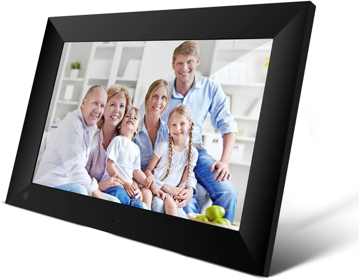 قاب عکس دیجیتال وای فای Eacam P100، صفحه نمایش 10.1 اینچی با حافظه 16 گیگابایتی، کنترل از طریق اپلیکیشن، ارسال عکس و ویدیو، صفحه لمسی IPS LCD با رزولوشن 800x1280