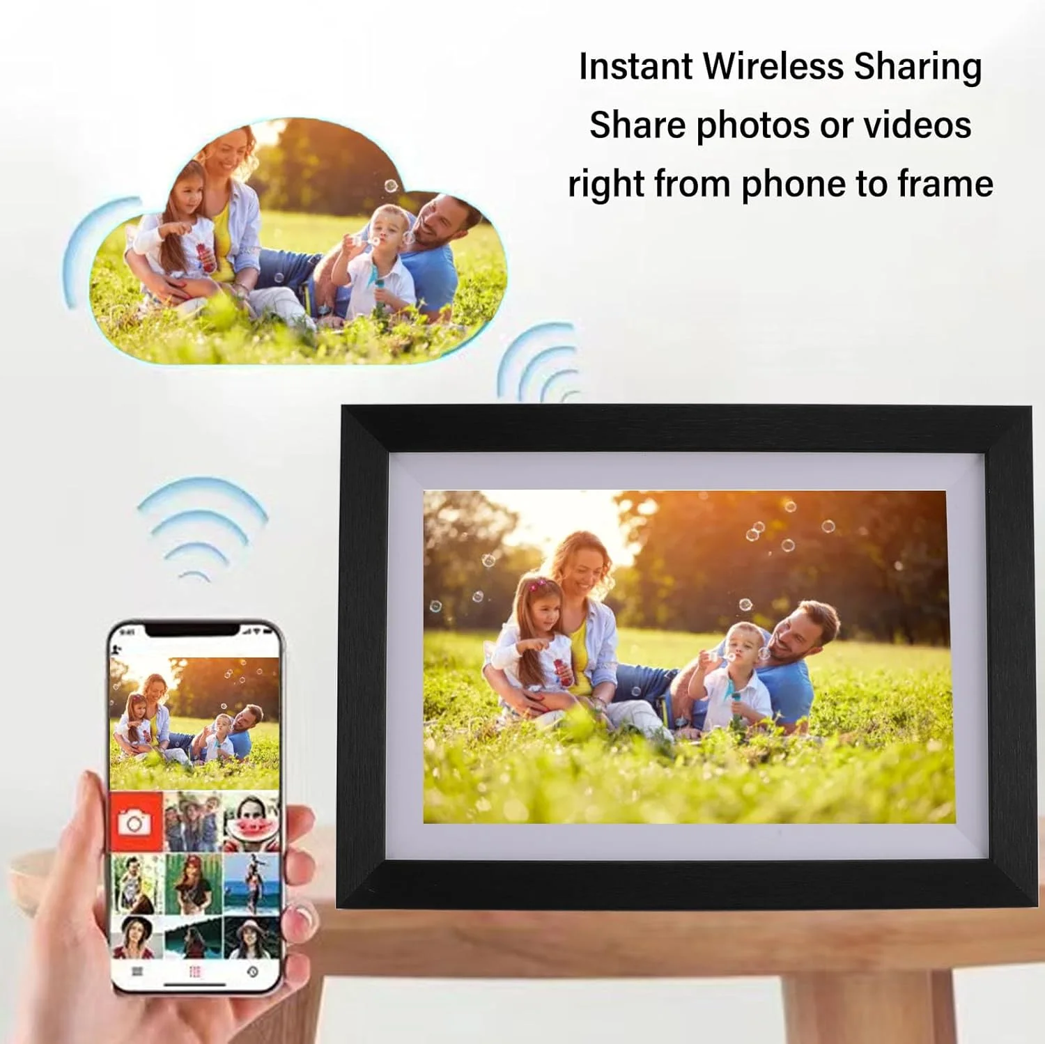 قاب عکس دیجیتال Dpofirs با قابلیت بارگذاری از تلفن، قاب عکس دیجیتال 10.1 اینچی 1280x800 HD ابری هوشمند با حافظه 16 گیگابایتی، چرخش خودکار، نمایش اسلاید، پخش کننده ویدیو و موسیقی (UK) قاب عکس دیجیتال Dpofirs با قابلیت بارگذاری از تلفن، قاب عکس دیجیتال 10.1 اینچی 1280x800 HD ابری هوشمند با حافظه 16 گیگابایتی، چرخش خودکار، نمایش اسلاید، پخش کننده ویدیو و موسیقی (UK)