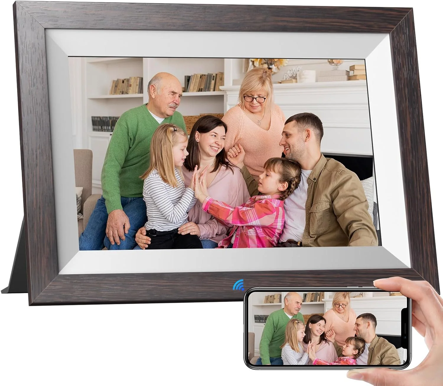 قاب عکس دیجیتال وای فای 10.1 اینچی KODAK - 32 گیگابایت، صفحه لمسی HD IPS 1280 x 800 - چرخش خودکار - به اشتراک گذاری عکس ها و فیلم ها با دوستان و خانواده از طریق برنامه KODAK