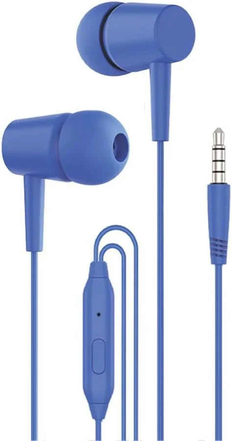 هدفون استریو خرس خنک با میکروفون، 3.5 میلی متر، آبی