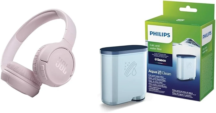 هدفون بلوتوثی روگوشی JBL Tune 510BT - صورتی و فیلتر آب و رسوب‌زدای Philips AquaClean برای دستگاه اسپرسوساز، بدون نیاز به رسوب‌زدایی تا 5000 فنجان، بسته‌ تکی