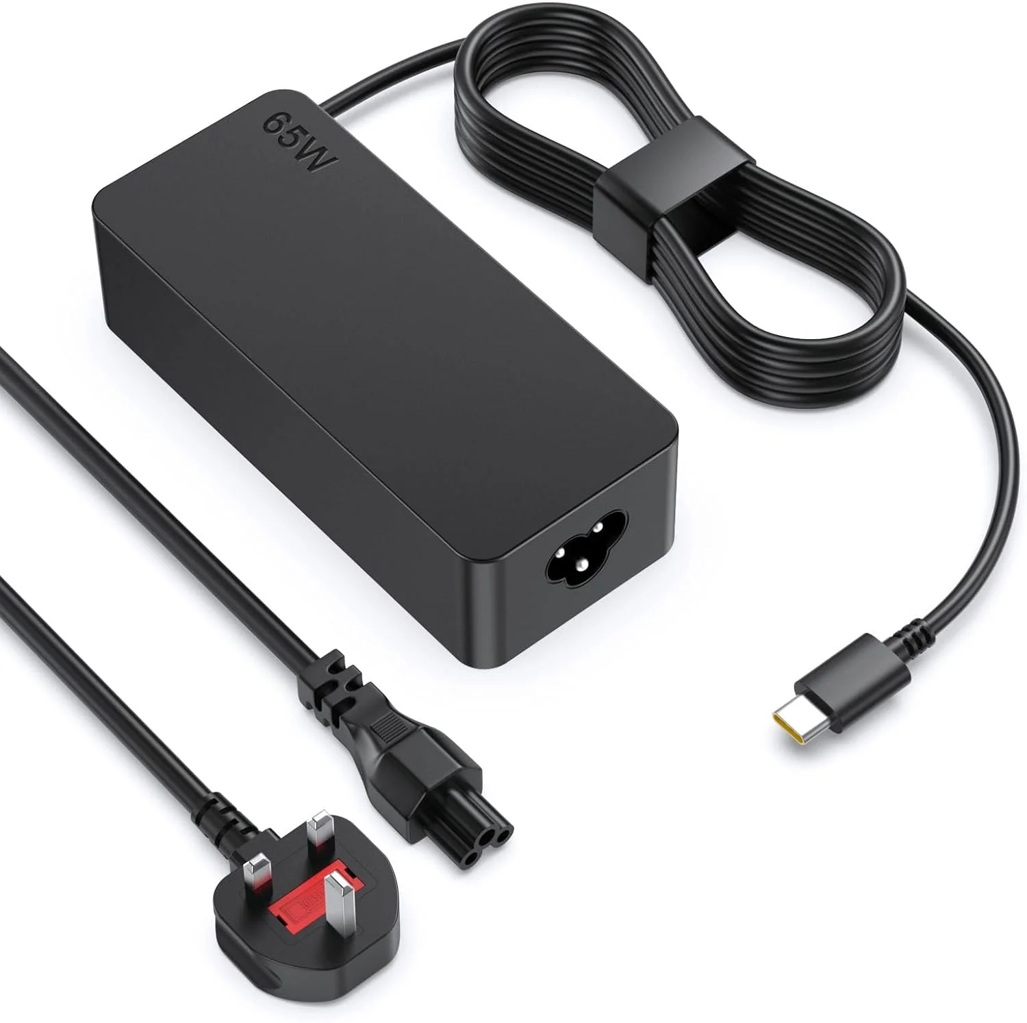 شارژر لپ تاپ 65 واتی USB C، شارژ Chromebook Type C، برای Lenovo ThinkPad T14 E14 T16 T480 T580 X1 Carbon Chromebook Yoga ADLX65YDC2A، سازگار با Lenovo، HP، Dell، Acer، Asus، Samsung