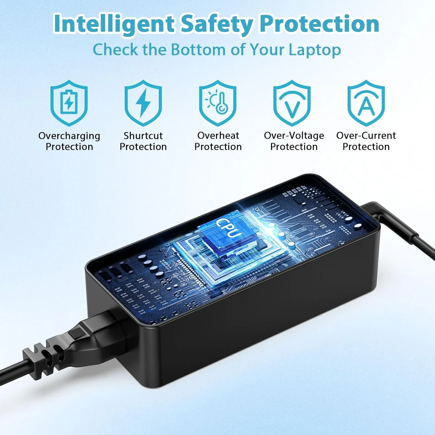 شارژر لپ تاپ 65 واتی USB C، شارژ Chromebook Type C، برای Lenovo ThinkPad T14 E14 T16 T480 T580 X1 Carbon Chromebook Yoga ADLX65YDC2A، سازگار با Lenovo، HP، Dell، Acer، Asus، Samsung