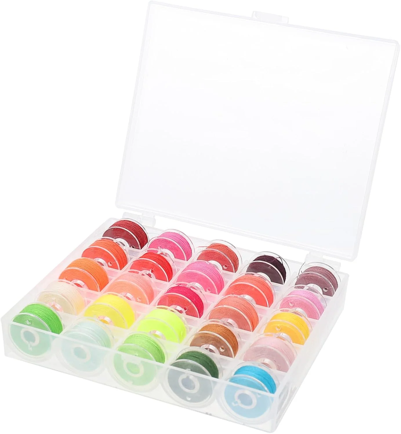 دوک های نخ گلدوزی، نخ های ماسوره، جعبه نخ های خیاطی چند رنگ برای چرخ خیاطی قابل حمل دوک های نخ گلدوزی، نخ های ماسوره، جعبه نخ های خیاطی چند رنگ برای چرخ خیاطی قابل حمل