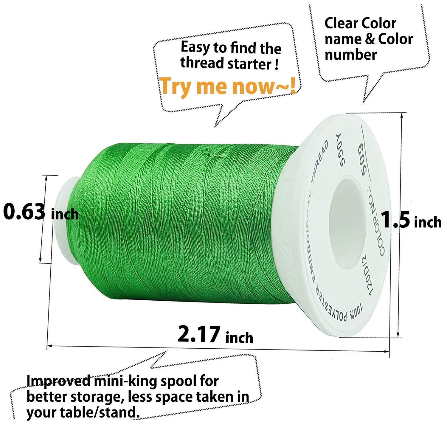 سیم ترید: مجموعه نخ گلدوزی پلی استر ۶۳ رنگ، مناسب برای ماشین های گلدوزی برادر، بیبی لاک، ژانومه، سینگر، فاف، هاسکوارنا و برنینا، طول هر نخ ۵۰۰ متر سیم ترید: مجموعه نخ گلدوزی پلی استر ۶۳ رنگ، مناسب برای ماشین های گلدوزی برادر، بیبی لاک، ژانومه، سینگر، فاف، هاسکوارنا و برنینا، طول هر نخ ۵۰۰ متر