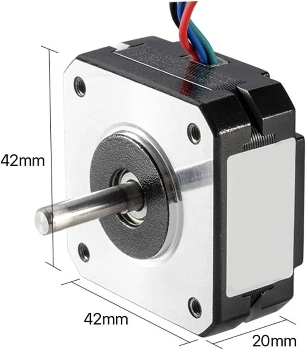موتور پله ای حلقه باز دو فاز Nema17 20mm، 0.4N.m، 1.0A، موتور کوتاه برای اکسترودر CNC، موتور پرینتر سه بعدی DIY