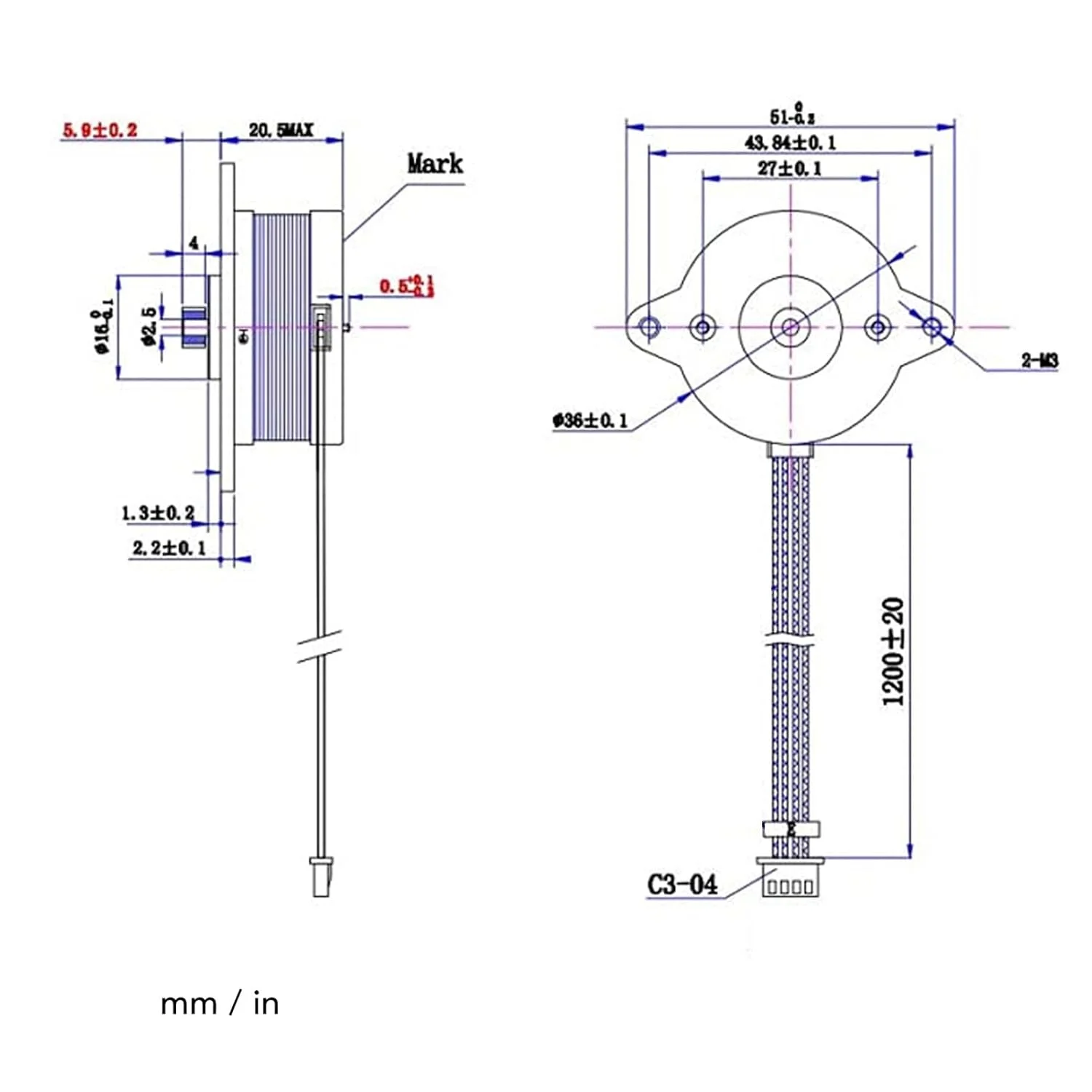 موتور پله‌ای اکسترودر، موتور پله‌ای 36 میلی‌متری با چرخ‌دنده 10T و زاویه 1.8 درجه، موتور پرینتر سه بعدی دو فاز گرد، DC6.5V DC0.5A برای Ender 3V2 PRO CR10