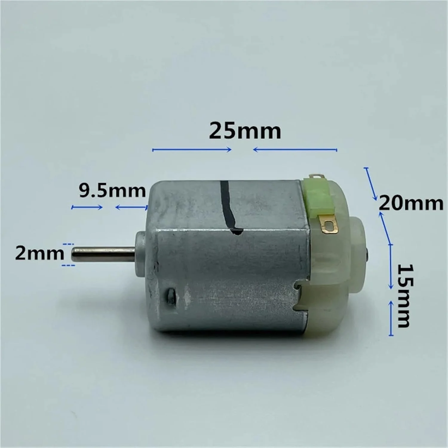 موتور الکتریکی کوچک FC-130SA با ابعاد 20mm*15mm، ولتاژ DC 3V 3.7V 5V 6V و سرعت بالای 18000RPM به همراه برس فلزی مدل 130 (تک عددی)