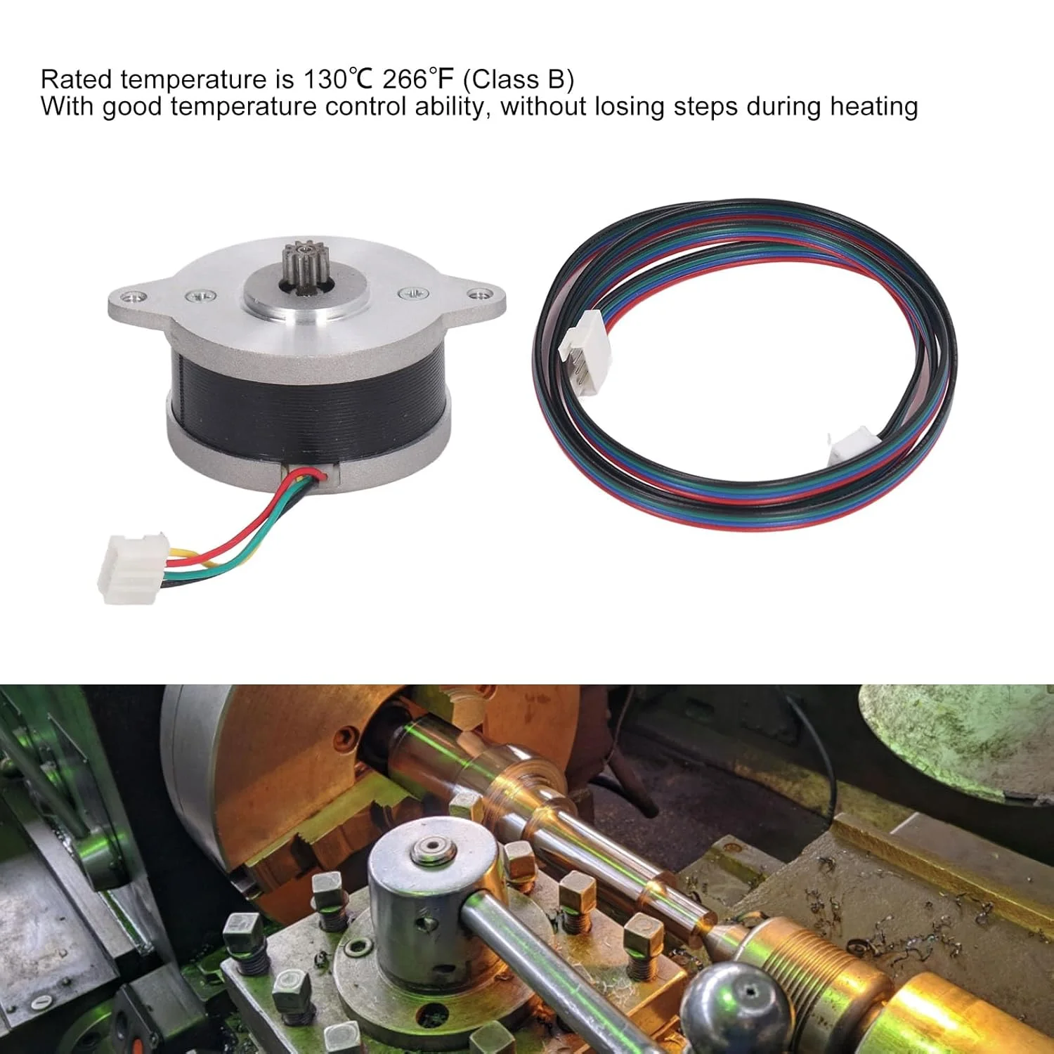 موتور پله‌ای اکسترودر Nema14 دو فاز 36 میلی‌متری پنکیکی با کابل افزایش طول 78 سانتی‌متری برای اکسترودرهای Orbitor Sherpa Mini 2.4 پرینتر سه بعدی با ساختار آلیاژ آلومینیوم و برنج