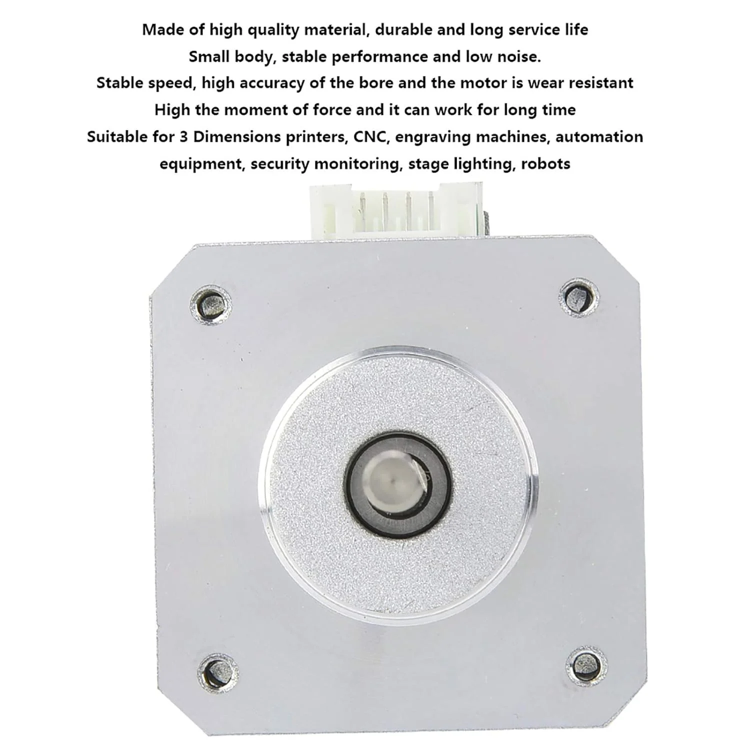 موتور پله ای دو قطبی Nema 17 مدل EVTSCAN DC4.0V 1.2A 1.8° با ارتفاع 34 میلی متر و گشتاور 320mN.m مناسب برای پرینتر سه بعدی